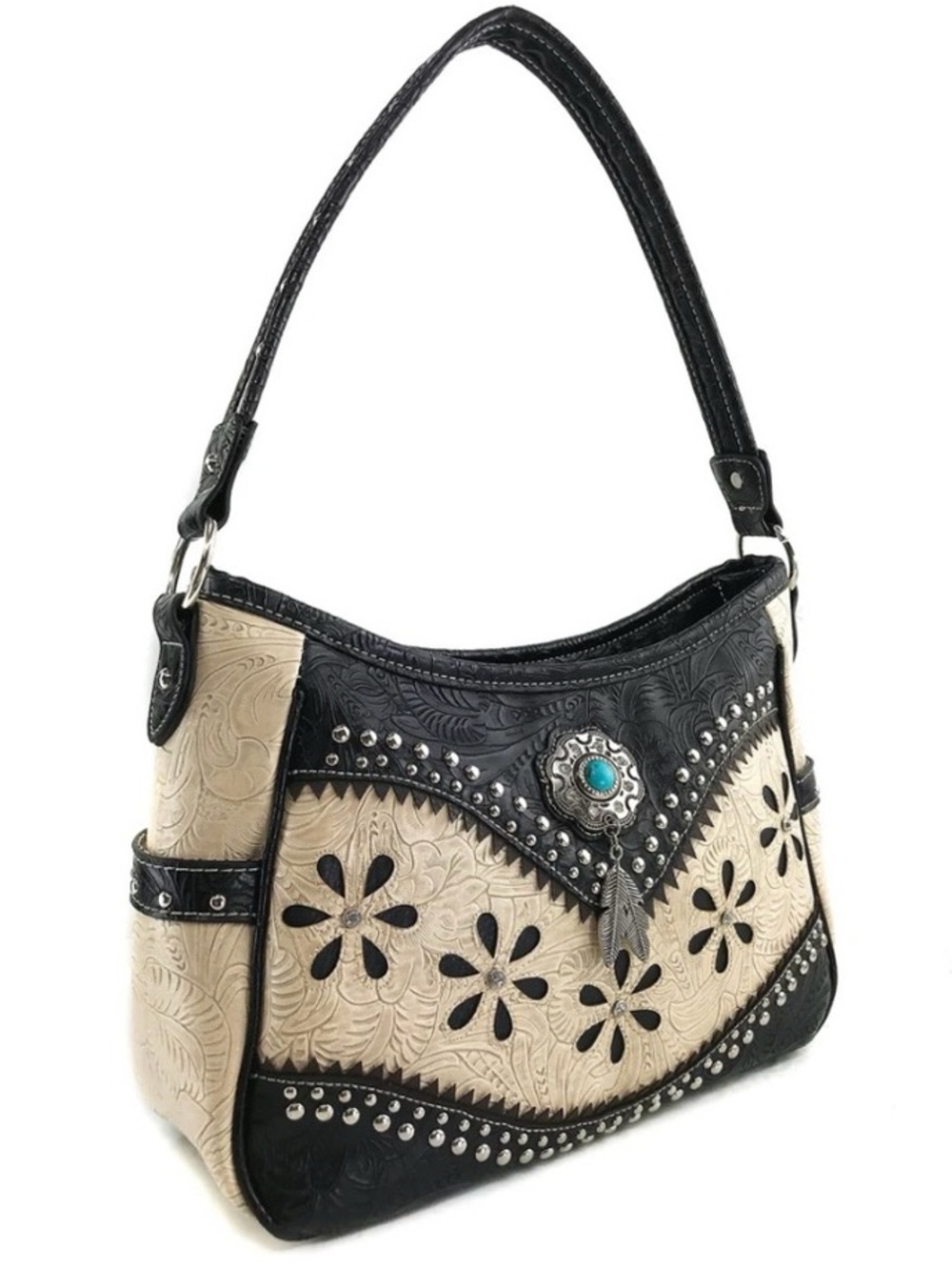 Feather Western Handbag Hobo Bag NWT